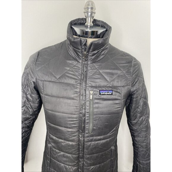Patagonia Radalie Parka Puffer Jacket Grey Womens Size Small Puffy Long Coat - Picture 2 of 10